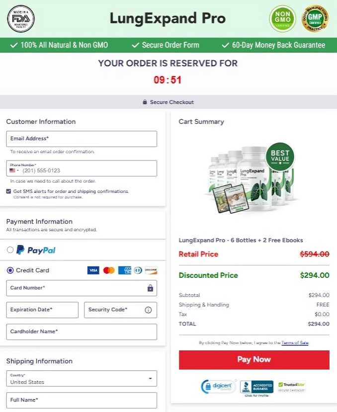 LungExpand Pro Order Page
